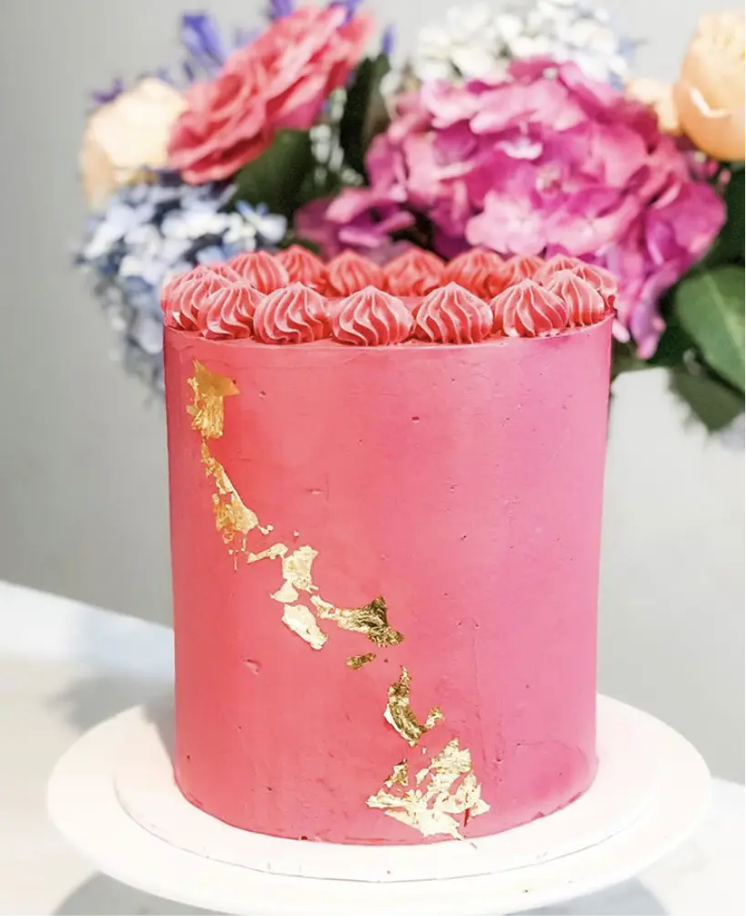 Classic Pink & Gold Party Cake - Cupcake Occasion